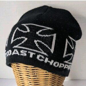West Coast Choppers Beanie Toque Y2K Biker Jesse James Iron Cross Knit Hat